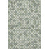 8' X 10' Mint Green And Ivory Geometric Washable Area Rug With UV Protection