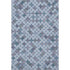 8' X 10' Sky Blue Teal And Lavender Geometric Washable Area Rug With UV Protection