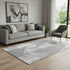 5' X 8' Gray And Ivory Abstract Geometric Washable Area Rug With UV Protection