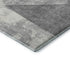 5' X 8' Gray And Ivory Abstract Geometric Washable Area Rug With UV Protection