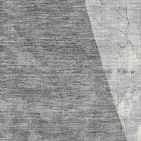 5' X 8' Gray And Ivory Abstract Geometric Washable Area Rug With UV Protection