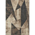 5' X 8' Coffee And Beige Abstract Geometric Washable Area Rug With UV Protection