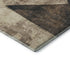 5' X 8' Coffee And Beige Abstract Geometric Washable Area Rug With UV Protection