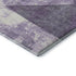 8' Purple And Ivory Abstract Geometric Washable Round Rug With UV Protection
