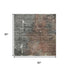 5' X 8' Rust Gray And Ivory Abstract Washable Area Rug With UV Protection