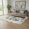 5' X 8' Rust Gray And Ivory Abstract Washable Area Rug With UV Protection