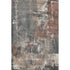 5' X 8' Rust Gray And Ivory Abstract Washable Area Rug With UV Protection