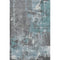 8' X 10' Teal Gray And Ivory Abstract Washable Area Rug With UV Protection