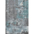 8' X 10' Teal Gray And Ivory Abstract Washable Area Rug With UV Protection