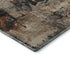8' Taupe Gray And Beige Abstract Washable Round Rug With UV Protection