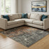 8' X 10' Taupe Gray And Beige Abstract Washable Area Rug With UV Protection