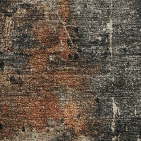 8' X 10' Taupe Gray And Beige Abstract Washable Area Rug With UV Protection
