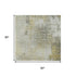 5' X 8' Gold Ivory And Gray Abstract Washable Area Rug With UV Protection