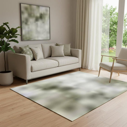 5' X 8' Gold Ivory And Gray Abstract Washable Area Rug With UV Protection