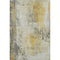 5' X 8' Gold Ivory And Gray Abstract Washable Area Rug With UV Protection