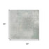 5' X 8' Mint Green And Ivory Abstract Washable Area Rug With UV Protection