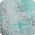 8' Teal Gray And Ivory Abstract Washable Round Rug With UV Protection
