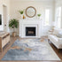 8' X 10' Gray Copper And Ivory Abstract Washable Area Rug With UV Protection