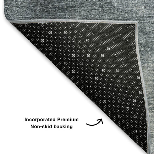 8' X 10' Gray Copper And Ivory Abstract Washable Area Rug With UV Protection