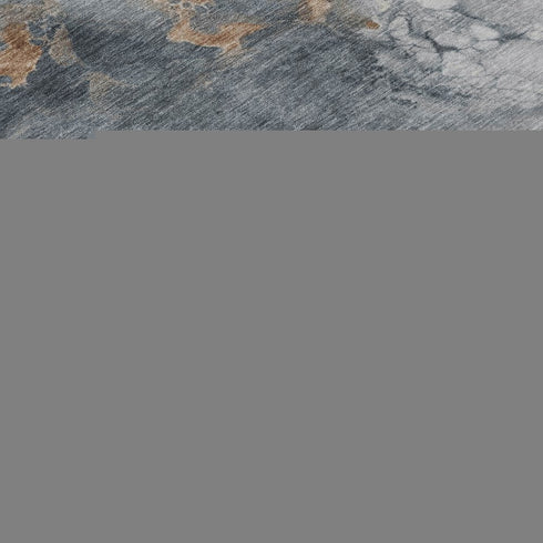 8' X 10' Gray Copper And Ivory Abstract Washable Area Rug With UV Protection