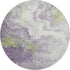 8' Lavender Green And Ivory Abstract Washable Round Rug With UV Protection