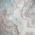 8' X 10' Teal Taupe And Ivory Abstract Washable Area Rug With UV Protection