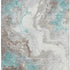 8' X 10' Teal Taupe And Ivory Abstract Washable Area Rug With UV Protection