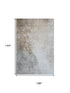 9' X 12' Beige And Ivory Abstract Washable Area Rug With UV Protection