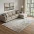 9' X 12' Beige And Ivory Abstract Washable Area Rug With UV Protection