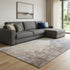 8' X 10' Coral Beige And Ivory Abstract Washable Area Rug With UV Protection