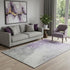 5' X 8' Lavender And Ivory Abstract Washable Area Rug With UV Protection
