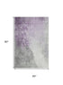 5' X 8' Lavender And Ivory Abstract Washable Area Rug With UV Protection