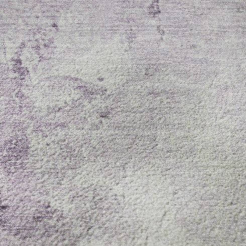 8' X 10' Lavender And Ivory Abstract Washable Area Rug With UV Protection
