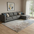 8' X 10' Rust Gray And Ivory Abstract Washable Area Rug With UV Protection
