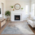 8' X 10' Rust Gray And Ivory Abstract Washable Area Rug With UV Protection
