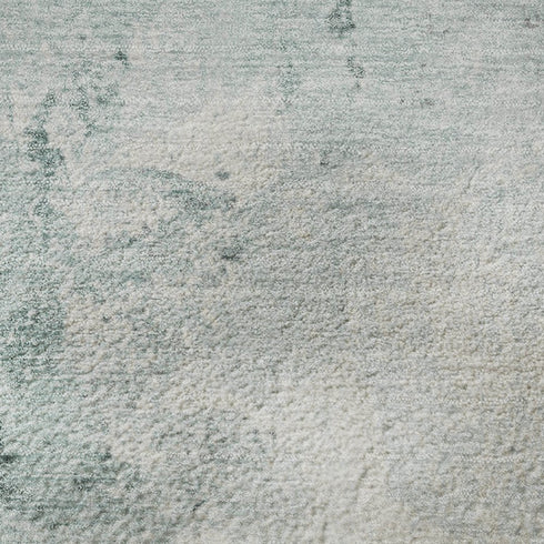 5' X 8' Pale Aqua And Ivory Abstract Washable Area Rug With UV Protection