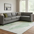 8' X 10' Artichoke Green And Ivory Abstract Washable Area Rug With UV Protection