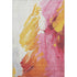 5' X 8' Blush Yellow And Ivory Abstract Washable Area Rug With UV Protection