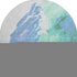 8' Pale Aqua Blue And Ivory Abstract Washable Round Rug With UV Protection