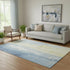 5' X 8' Denim Blue And Beige Abstract Washable Area Rug With UV Protection