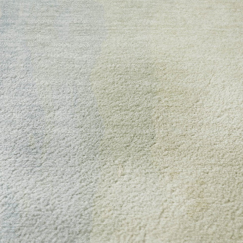 5' X 8' Denim Blue And Beige Abstract Washable Area Rug With UV Protection