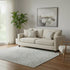 5' X 8' Gray And Ivory Abstract Washable Area Rug With UV Protection