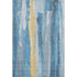 5' X 8' Blue And Gold Abstract Washable Area Rug With UV Protection