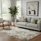 5' X 8' Coffee And Blue Abstract Washable Area Rug With UV Protection