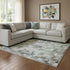 8' X 10' Sage And Blush Abstract Washable Area Rug With UV Protection