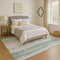 8' X 10' Sage And Blush Abstract Washable Area Rug With UV Protection