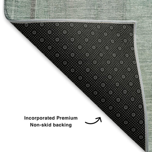 8' X 10' Sage And Blush Abstract Washable Area Rug With UV Protection