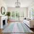 8' X 10' Sage And Blush Abstract Washable Area Rug With UV Protection