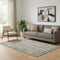 5' X 8' Beige And Taupe Striped Washable Area Rug With UV Protection