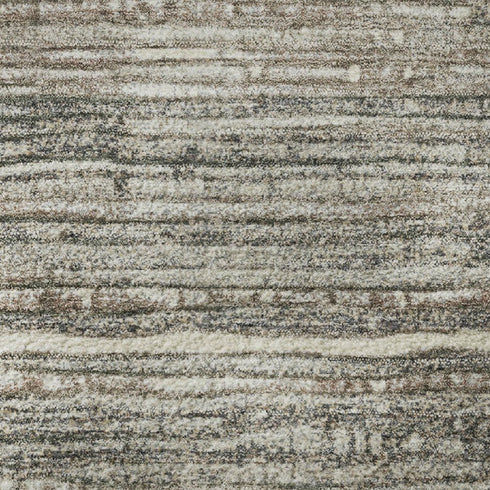 5' X 8' Beige And Taupe Striped Washable Area Rug With UV Protection